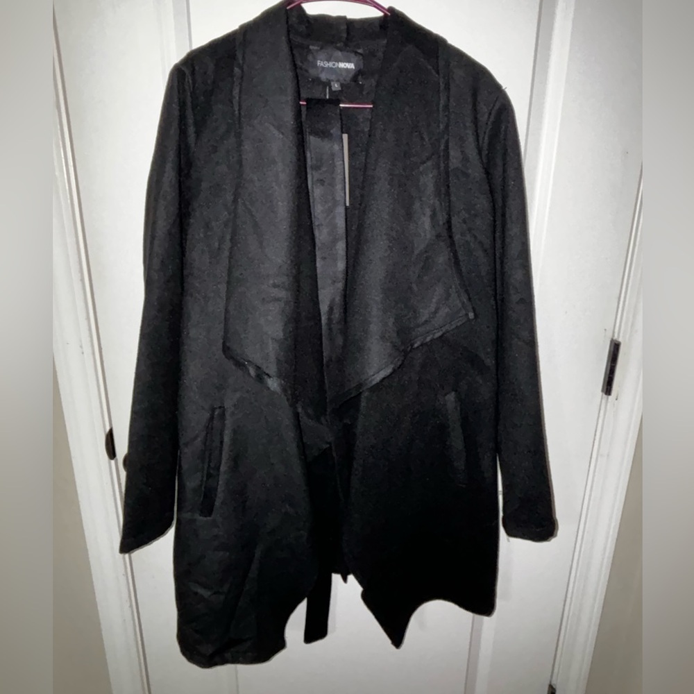 Fashion Nova Black Coat - Picture 2 of 3